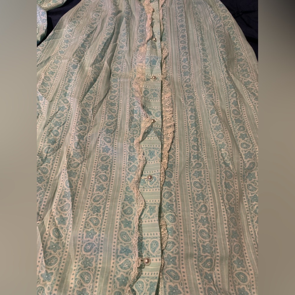 Blue Bishop Sleeve Peter Pan Collar Robe - Picture 5 of 15